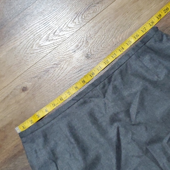 Escada cashmere wool grey lace trimmed side zip skirt gorgeous - Picture 3 of 8